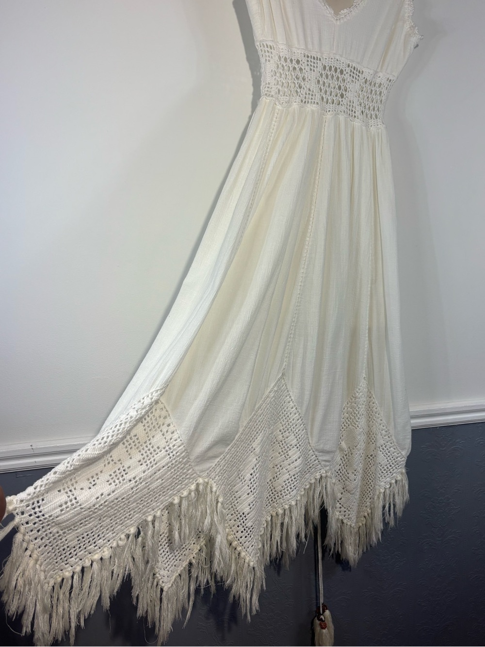 Free people White Moon Diamond Maxi Dress Size XS - Picture 8 of 13